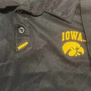 Nike‎ Iowa State Hawkeyes Men’s Xl Nike-Fit Black Yellow Polo Shirt Football